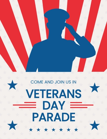 Free Veterans Day Parade Flyer Template to Edit Online