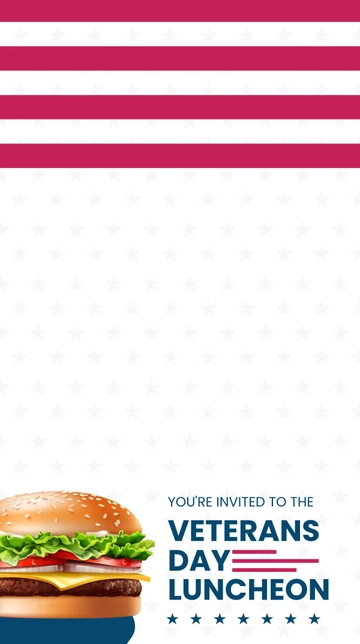 Free Veterans Day Luncheon Snapchat Geofilter Template to Edit Online