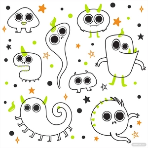 Monster Doodle Vector