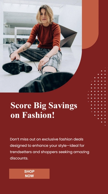 Free Fashion Discount Instagram Story Template to Edit Online