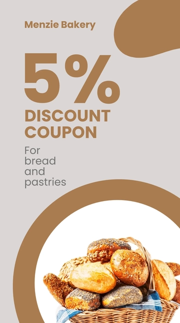 Free Discount Coupon Whatsapp Post Template to Edit Online