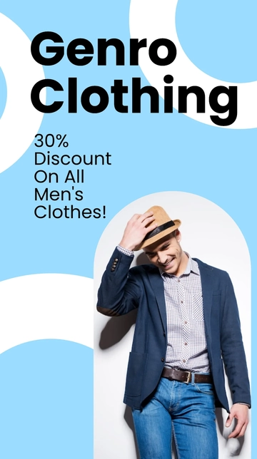 Free Clothing Discount Whatsapp Post Template to Edit Online