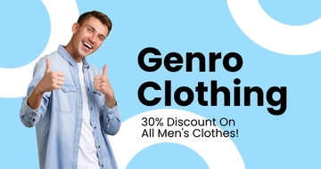Free Clothing Discount Facebook Post Template to Edit Online