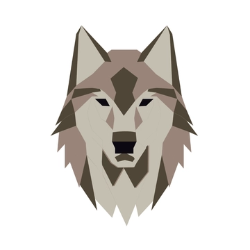 Free Wolf Geometric Clipart Template to Edit Online