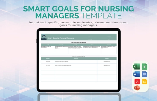 Smart Goals For Nursing Managers Template