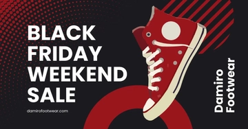 Free Black Friday Weekend Sale Facebook Post Template to Edit Online