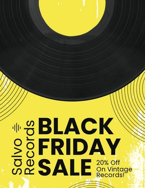 Vintage Black Friday Flyer Template