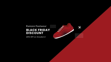 Free Black Friday Discount YouTube Banner Template to Edit Online