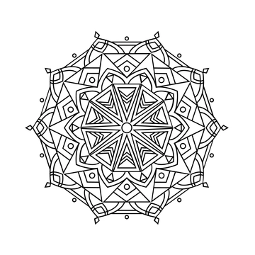 Free Geometric Mandala Clipart Template to Edit Online