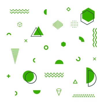 Free Green Geometric Clipart Template to Edit Online