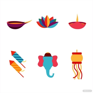 Diwali Elements Vector