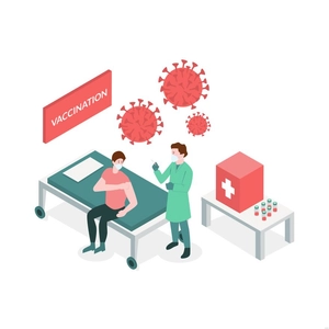 Covid 19 Isometric Illustration