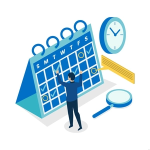 Isometric Calendar Illustration