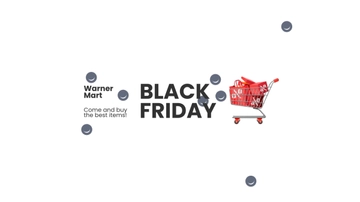 Free Simple Black Friday Youtube Banner Template to Edit Online