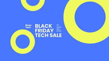 Free Black Friday Tech Sale YouTube Banner Template to Edit Online