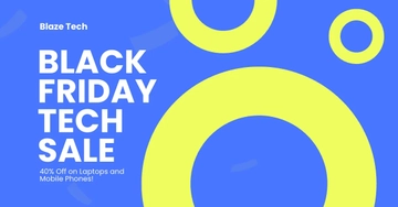 Free Black Friday Tech Sale Facebook Post Template to Edit Online