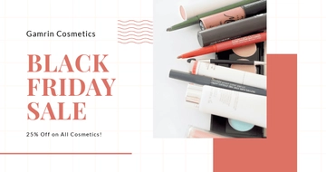 Free Black Friday Cosmetics Sale Facebook Post Template to Edit Online