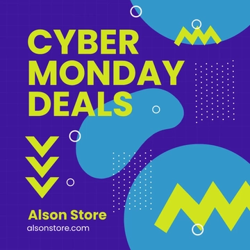 Free Cyber Monday Deals Instagram Post Template to Edit Online