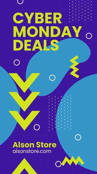 Free Cyber Monday Deals Whatsapp Post Template to Edit Online
