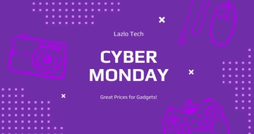 Free Cyber Monday Promotion Facebook Post Template to Edit Online