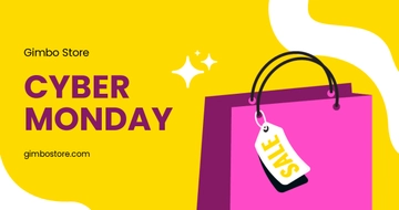 Free Cyber Monday Ad Facebook Post Template to Edit Online
