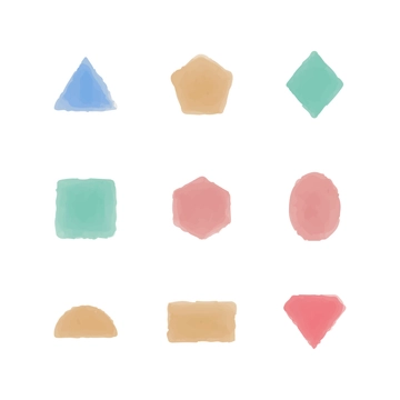 Free Watercolor Geometric Clipart Template to Edit Online