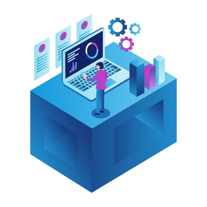 Gradient Isometric Illustration