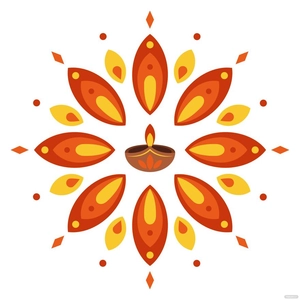 Orange Diwali Vector