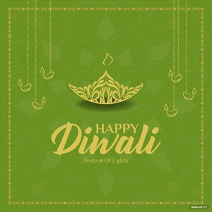 Green Diwali Vector