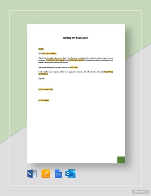 Notice of Rescission Template