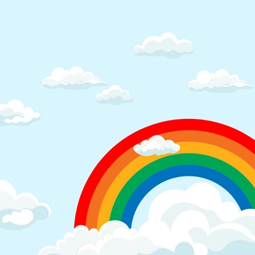 Free Sky With Rainbow Clipart Template to Edit Online