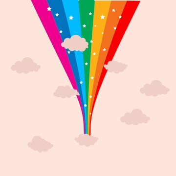 Free Rainbow Star Clipart Template to Edit Online