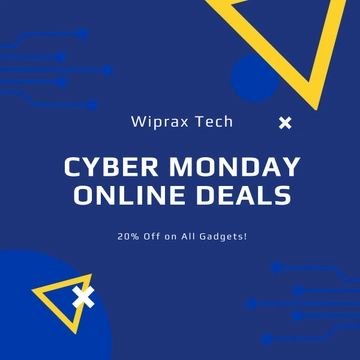Free Cyber Monday Online Deals Instagram Post Template to Edit Online