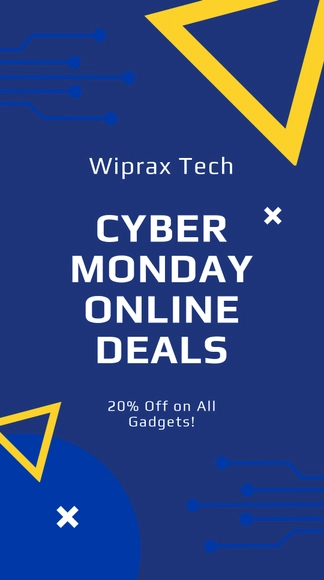 Free Cyber Monday Online Deals WhatsApp Post Template to Edit Online