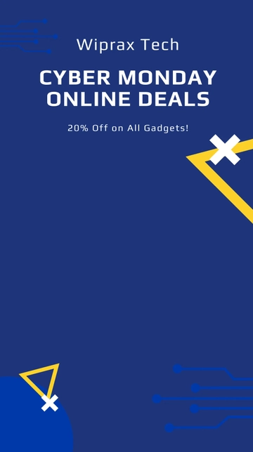 Free Cyber Monday Online Deals Snapchat Geofilter Template to Edit Online