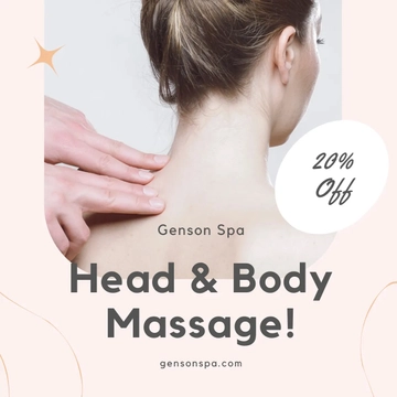 Free Massage Offer Instagram Post Template to Edit Online