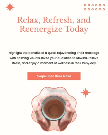 Free Chair Massage Instagram Post Template to Edit Online