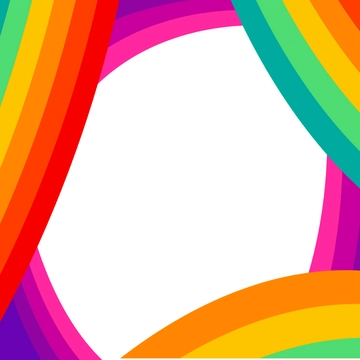 Free Rainbow Frame Clipart Template to Edit Online