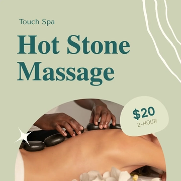 Free Massage Promotion Instagram Post Template to Edit Online