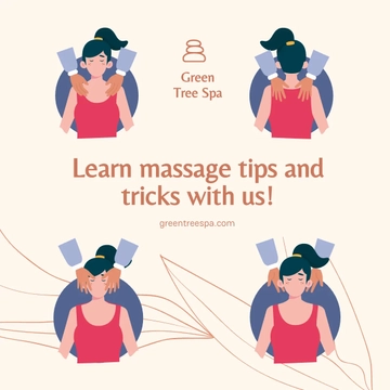 Free Massage Tips And Tricks Instagram Post Template to Edit Online