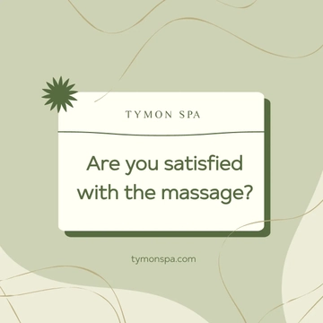 Free Massage Engaging Question Instagram Post Template to Edit Online