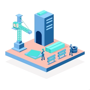 Construction Isometric Illustration