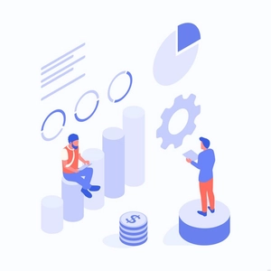 Isometric Analytics Illustration