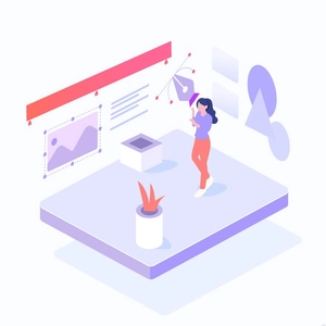 Creative Process Isometric Illustration