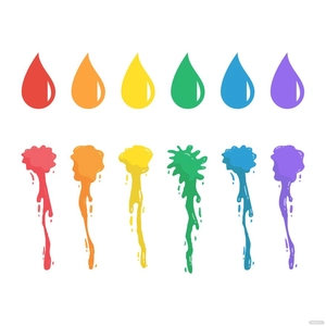 Rainbow Drops Vector