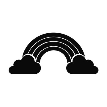 Free Black Rainbow Clipart Template to Edit Online