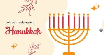 Free Hanukkah Celebration Facebook Post Template to Edit Online