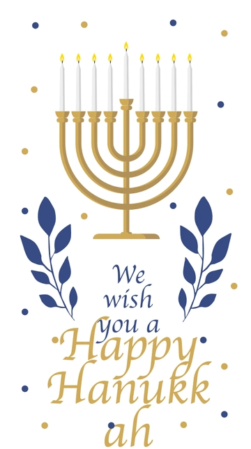 Free Happy Hanukkah Whatsapp Post Template to Edit Online