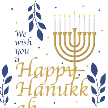 Free Happy Hanukkah Linkedin Post Template to Edit Online