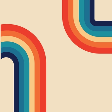 Free Retro Rainbow Clipart Template to Edit Online